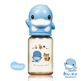 BÌNH SỮA CỔ THƯỜNG CHO BÉ BẰNG NHỰA PPSU KUKU KU5859 - 140ML