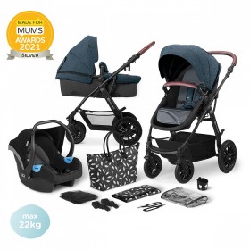 Bộ xe đẩy cho bé Kinderkraft  XMOOV3IN1 - Màu xanh